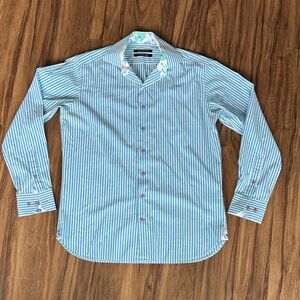 Hammer Made Stylish Blue and White Striped Men's Shirt
